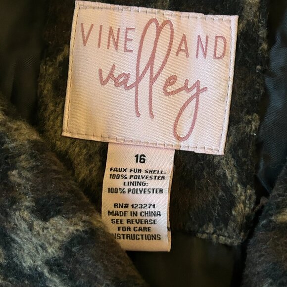 NWOT Vine and Valley Girls Size 16 Leopard Print Pea Coat NEVER WORN - Picture 10 of 15